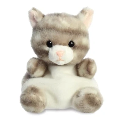 Afbeelding van Pluche dieren knuffels grijze kat van 13 cm Knuffeldieren katten speelgoed