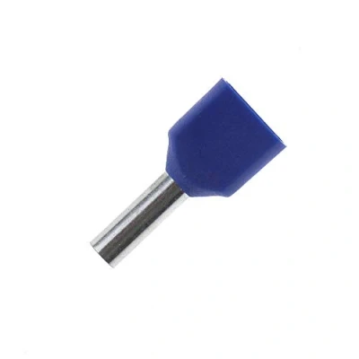 Afbeelding van 100x dubbele adereindhulzen 2 x 2,5 mm2 / 12 mm blauw