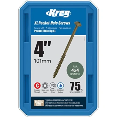 Afbeelding van Kreg SML C4X400 75 XL zakschroeven, 4 inch (75 tellen)