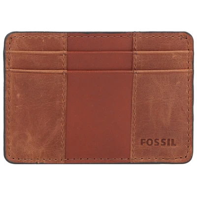 Afbeelding van Fossil Everett Visitekaarthouder, Heren, Maat: One Size, Brown