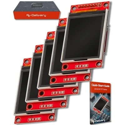 Afbeelding van AZDelivery 3 x SPI TFT Display 1.8 inch 128 160 pixels ST7735 compatibel met Arduino en Raspberry Pi Inclusief E Book!