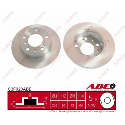 Afbeelding van ABE Remschijven C3F020ABE