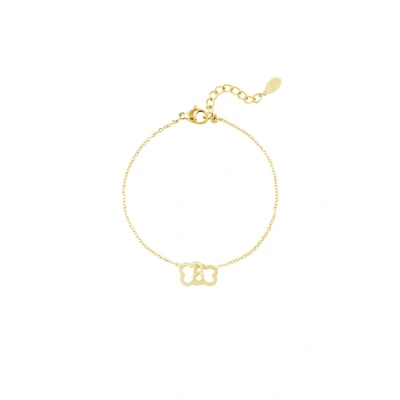 Afbeelding van Lincked Lucky Clover armband Goudkleur