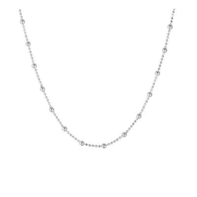 Afbeelding van YO&amp;NO Ketting Zilver Ballchain Bolletjes 2,0 mm 40 + 4 cm Sieraden vrouw Gerhodineerd 925