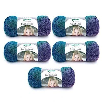 Afbeelding van Gründl Pacific Lace (gradiëntgaren met wolachtig karakter 80% polyacryl, 10% wol, alpaca, 100 g / 550 m, naalddikte: 2,5 mm 3 mm, 5 x g), parrot, 36 20 8 cm