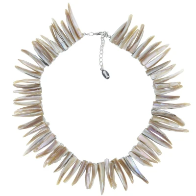 Afbeelding van Behave Schelpen ketting kort licht bruin beige