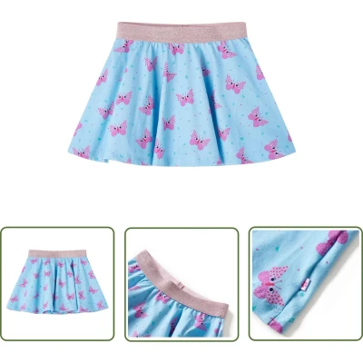 Afbeelding van Kinderrokje 140 blauw Meisjesrokje Blauwe Rok Kindermode Kinderkleding