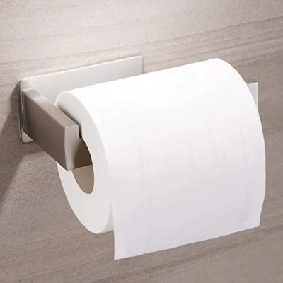 Afbeelding van Aikzik Toiletrolhouder, zonder boren, zelfklevend, toiletpapierhouder, roestvrij staal, wc houder, rolhouder, papierhouder voor keuken en badkamer