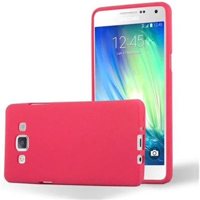 Afbeelding van Cadorabo Hoesje geschikt voor Samsung Galaxy A5 2015 in FROST ROOD Beschermhoes gemaakt van flexibel TPU silicone Case Cover