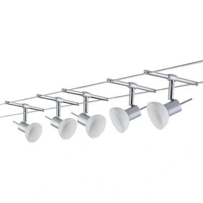 Afbeelding van Paulmann Sheela 94136 Kabelbasissysteem GU5.3 50 W LED Chroom (mat), Opaal