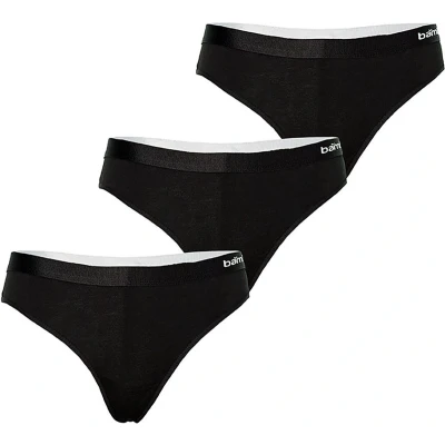 Afbeelding van Apollo dames strings Bamboo MAAT L 3 pack zwart