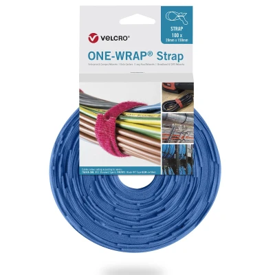 Afbeelding van VELCRO® One Wrap® band 25 mm x 300 mm, 100 stuks, blauw