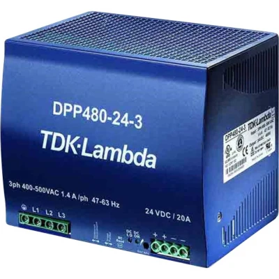 Afbeelding van TDK Lambda DPP480 48 1 DIN rail netvoeding V/DC 10 A 480 W Aantal uitgangen: x Inhoud: stuk(s)