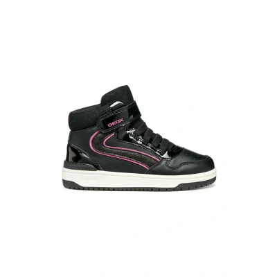 Afbeelding van Geox Washiba Sneakers hoog voor kinderen, Maat: 27, Black fuchsia Kunststof/ textiel