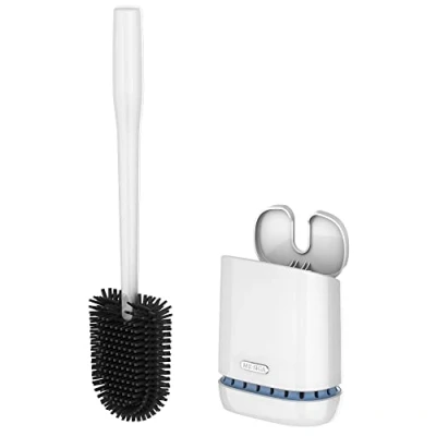 Afbeelding van Toiletborstel, toiletborstel en Houder, Muur Gemonteerde toiletborstels, Houder Voor Badkamer, Wit