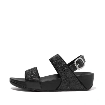 Afbeelding van Fitflop Sandalen met sleehak, Dames, Maat: 37, Black glitter Kunststof