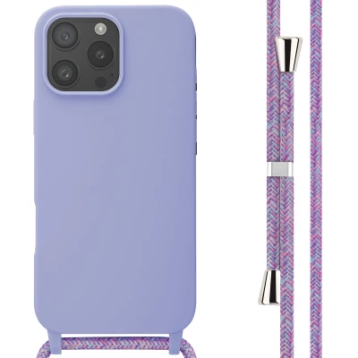 Afbeelding van Apple iPhone 16 Pro Max Hoesje Siliconen en TPU (zacht) imoshion Softcase/Koordhoesje/Backcover Paars Telefoonhoesje