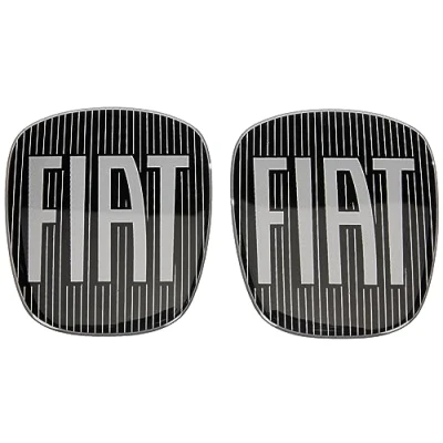 Afbeelding van Fiat 14188C 2 stuks 3D sticker vervanging logo zwart voor Florino, + achter
