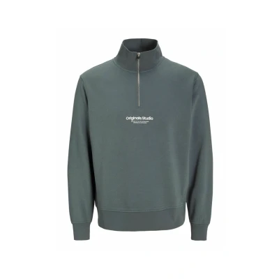 Afbeelding van Jack &amp; Jones Jorvesterbro Quarter ZIP HN NOOS Sweater, Heren, Maat: Medium, Stormy weather
