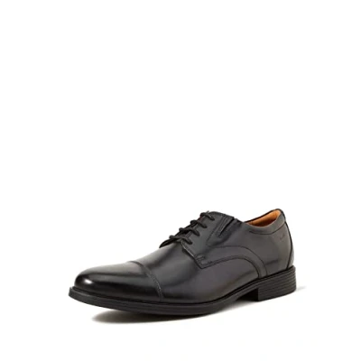 Afbeelding van Clarks Whiddon Cap heren Oxford Cap, zwart leder , 42 EU