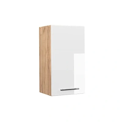 Afbeelding van Vicco Hangkast Fame Line, Wit Hoogglans/Bruin, 40 cm