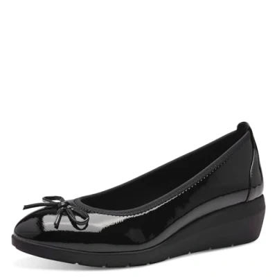 Afbeelding van Jana Dames Ballerina 22162 018 Zwart Lak Wijdte H Maat 41