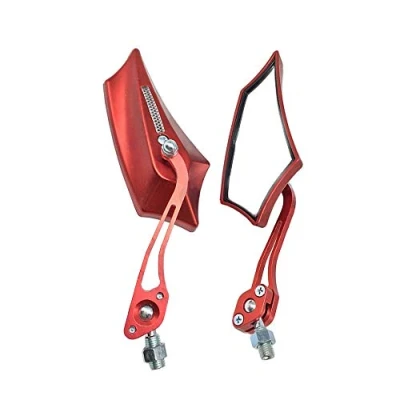 Afbeelding van Mintice Rode universele motorfiets fiets 8/10mm achteruitkijkspiegel scooter
