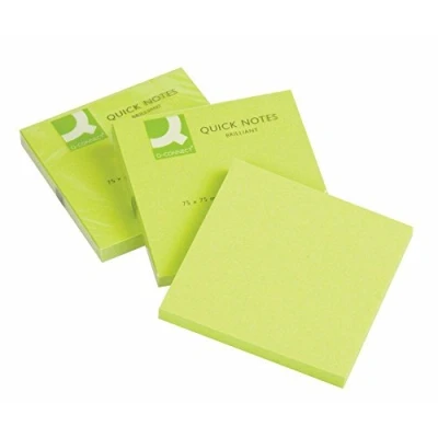 Afbeelding van Q Connect KF10515 zelfklevende notitieblok neon groen