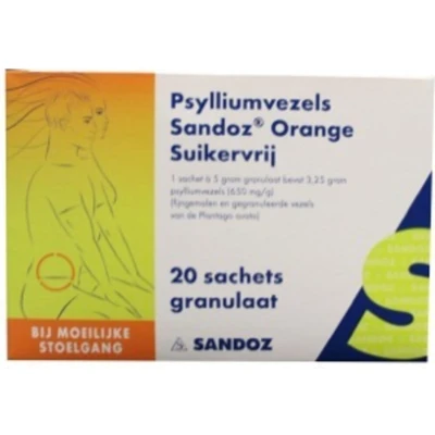 Afbeelding van Psylliumvezels Sdz Granulaat Orang Skvr 3,25g Sach