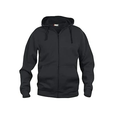 Afbeelding van Basic hoody full zip zwart xxl