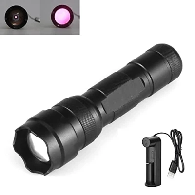 Afbeelding van WESLITE IR 940nm zaklamp, infrarood zoombare zaklamp met convexe lens, 1 modus voor nachtzicht gebruik nachtzichtapparaten (ogen kunnen geen licht zien)