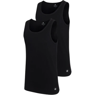 Afbeelding van adidas Originals TOP 2 PACK Hemd, Heren, Maat: 37 39, Black