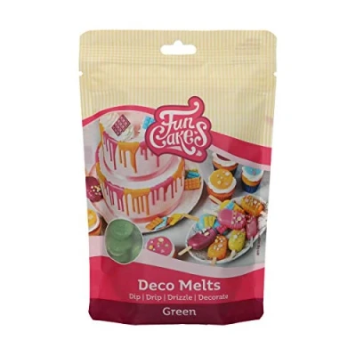 Afbeelding van FunCakes Deco Melts Smeltsnoep Candy Smeltchocolade Groen 250g