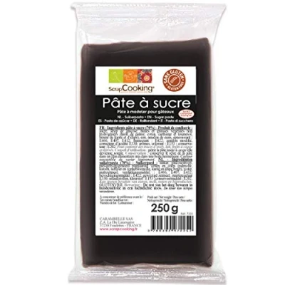 Afbeelding van Scrapcooking suikerpasta, zwart, 250 g, 3 stuks
