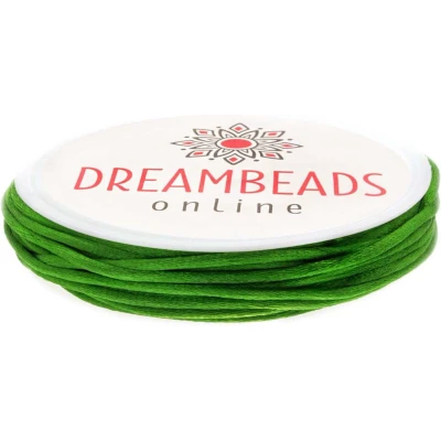 Afbeelding van Satijnkoord (2 mm) Kelly Green (8 Meter)