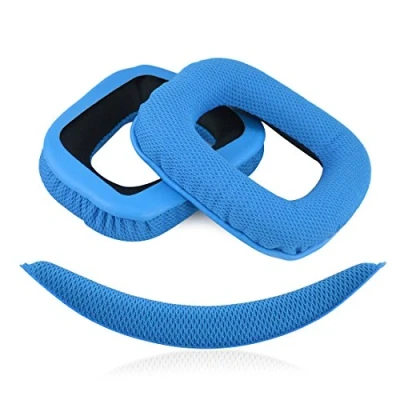 Afbeelding van Geekria Oordopje + hoofdband compatibel met Logitech G430 G930 hoofdtelefoon oorkussen vervangende pads/reparatie onderdelen pak (blauw)