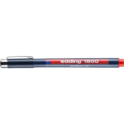 Afbeelding van edding 1800 profipen 0.5 rood 1ST 0,5 mm / 4 180005002