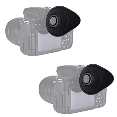 Afbeelding van PROfezzion Oogschelp oculair zoeker voor Canon EOS 6D, 6D Mark II, 5D, 5D 90D, 80D, 70D, 60D, 77D, 800D, 760D, 750D, 700D, 650D, 600D camera&#039;s vervangt Ef. &amp; Eb. (2 stuks per pakket)