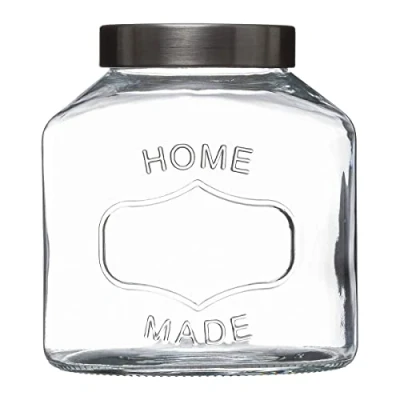 Afbeelding van Voorraadbus/voorraadpot 2,5L glas met RVS deksel Voorraadpot