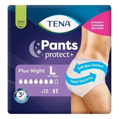 Afbeelding van Tena Pants Plus Night Large, 12 Stuk