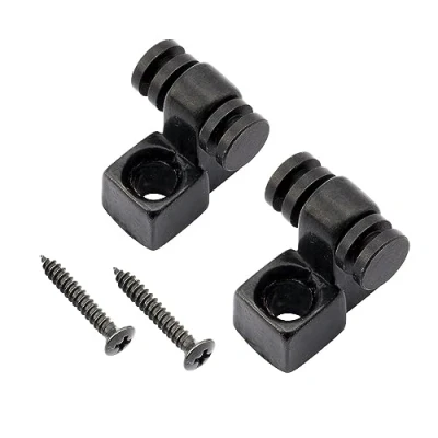 Afbeelding van Musiclily Pro Metaal Snaargeleiders met Roller String Guides voor Strat Stratocaster Tele Telecaster Elektrische Gitaar, Zwart (2 Stuks)