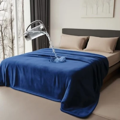 Afbeelding van Waterdichte Reversible Deken, Uitstekende Leakproof Beschermhoes voor Bed Matras, Sofa, Bank tegen Plas &amp; Spatten van Volwassenen, Babies, Honden, Huisdieren(Donkerblauw/Donkergroen, 203x229cm)