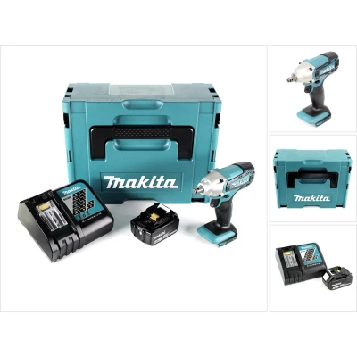 Afbeelding van Makita DTW 190 RT1J accu slagmoersleutel 18V 190Nm + 1x oplaadbare 5.0Ah snellader in Makpac 2
