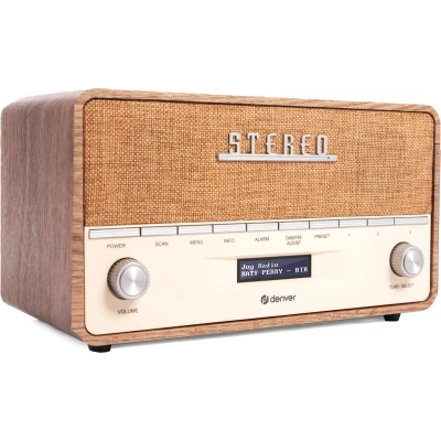 Afbeelding van Denver DAB Radio XL Retro Bluetooth DAB+/ FM Batterijen &amp; Netstroom DAB36LW