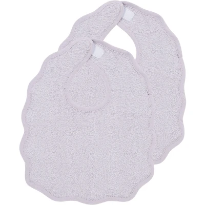 Afbeelding van Meyco Baby Wavy Slab Met Klittenband 2 Stuks Badstof Soft Lavender