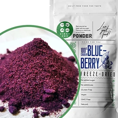 Afbeelding van Gevriesdroogde Wilde Bosbessenpoeder Freeze Dried Fruit Wild Blueberry Powder Geen Toegevoegde Suikers, Glutenvrij Gedehydrateerd Gedroogde Bosbessen Gefriergetrocknet Blue Berry (100g)