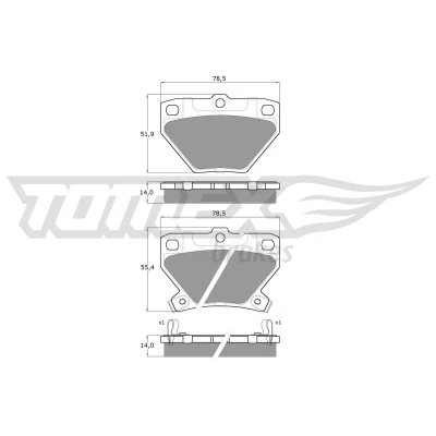 Afbeelding van Remblokkenset, schijfrem TOMEX Brakes TX 13 77