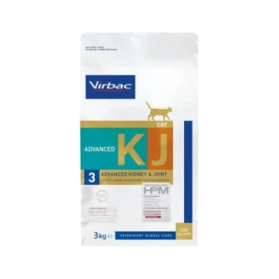 Afbeelding van 3kg Virbac Veterinary HPM Cat Advanced Kidney &amp; Joint Support KJ3 droogvoer voor katten