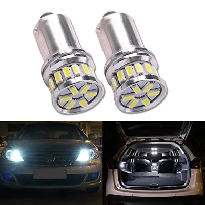 Afbeelding van HSUN BAX9S H6W LED lampen, High Power 20LED SMD3014 Chip 880LM Extreem heldere lampen met Canbus Foutvrij voor interieur leesindicatorlicht, 2 pack, 6000K wit