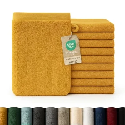 Afbeelding van Blumtal Terry Washandjes Set 10 x Washandje 15 20 cm Zwart